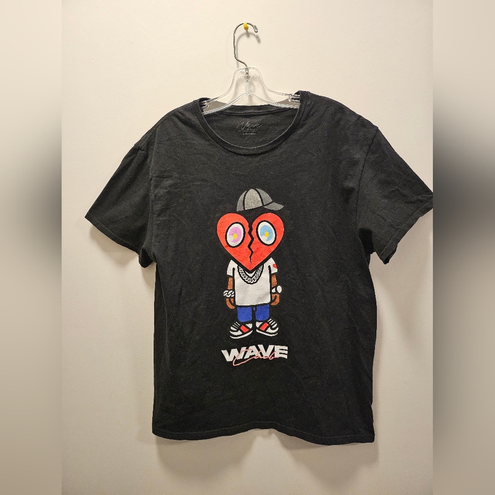 Wave Club Black Graphic T-Shirt | Size Large